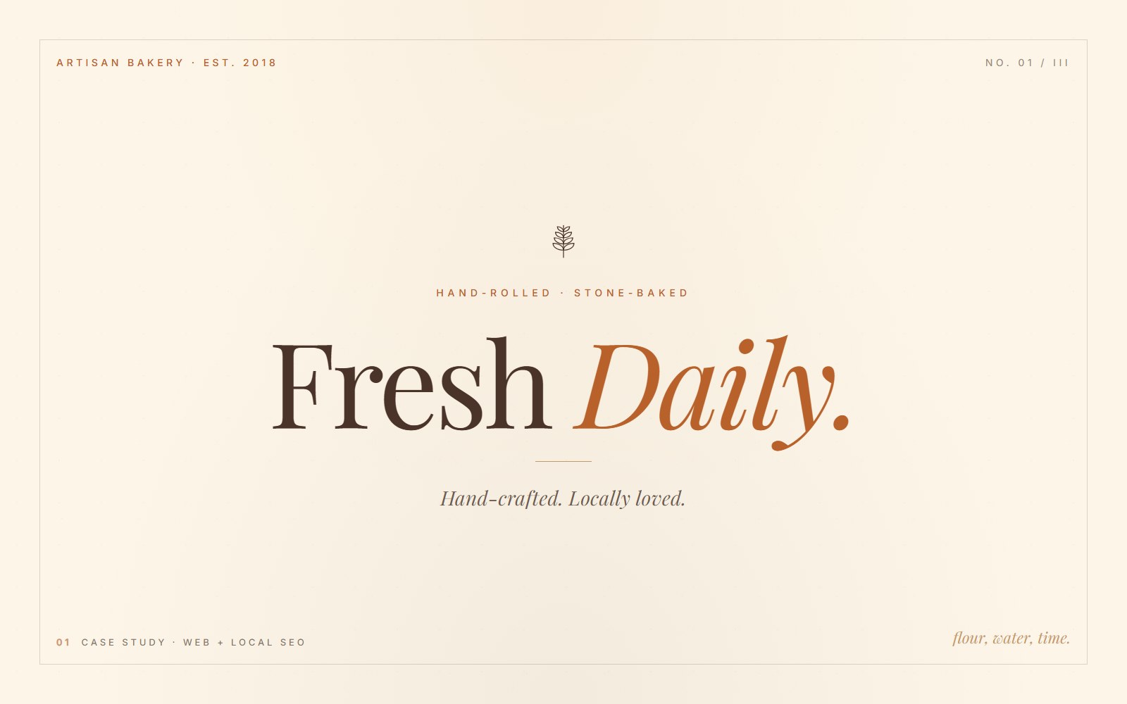 Local Bakery — artisan bakery digital presence case study