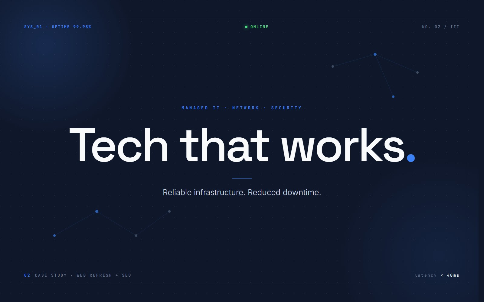 IT Services Company — managed IT, network, security website redesign case study